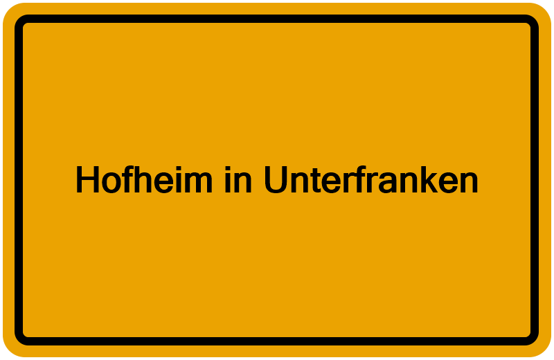 Handelsregister Hofheim in Unterfranken